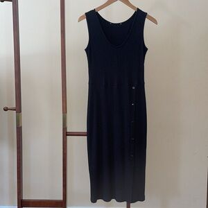 Amour Vert Dress | Black Ribbed | Size L